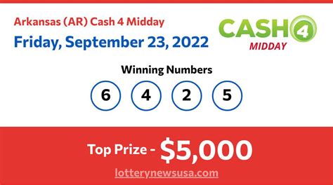 arkansas cash 4 winning numbers